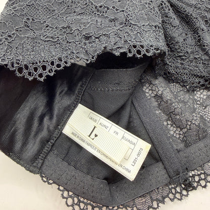 Lovable Black Lace Longline Underwire Bra – 30F / 8F