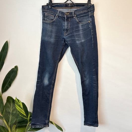 ZARA MAN DENIM COLLECTION Jeans Dark Wash Blue Denim Slim Fit - Size 32