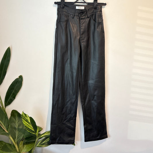 PAGANI Pants Black Faux Leather - Size 6