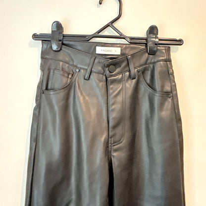PAGANI Pants Black Faux Leather - Size 6