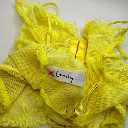 Lonely Vibrant Yellow Lace Bralette – 10B / 32B