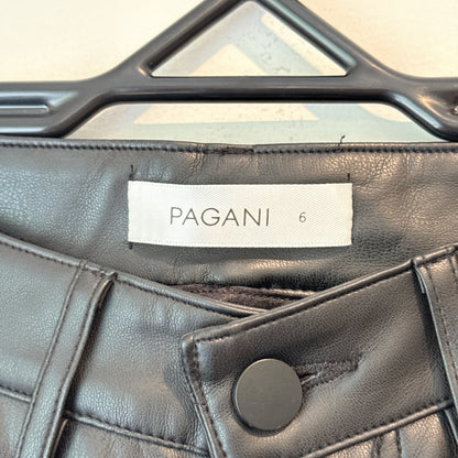 PAGANI Pants Black Faux Leather - Size 6