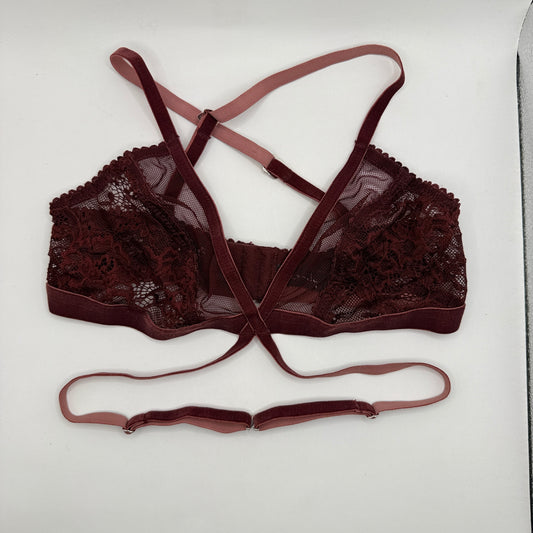 Lonely Burgundy Lace Bralette – 8C / 30C