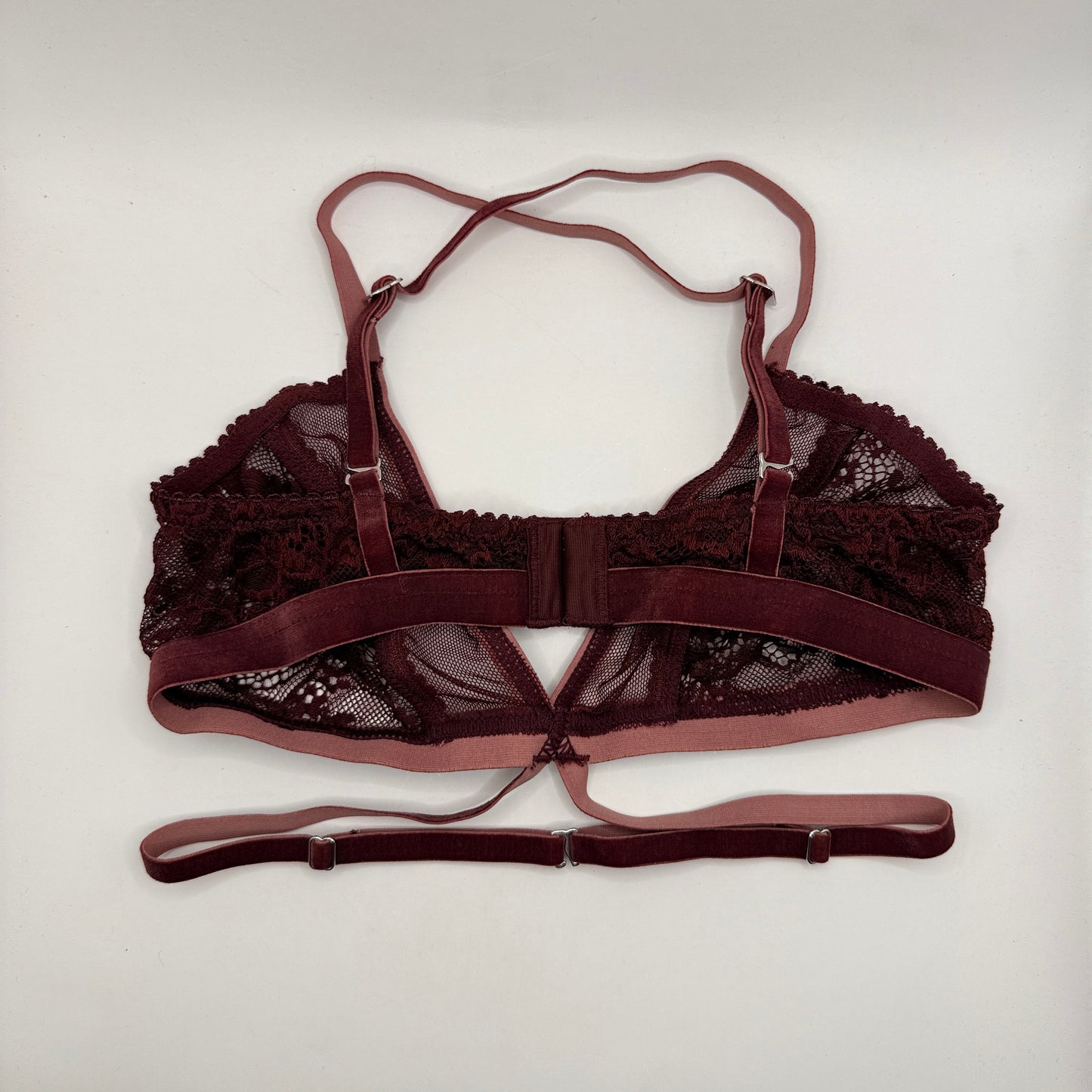 Lonely Burgundy Lace Bralette – 8C / 30C