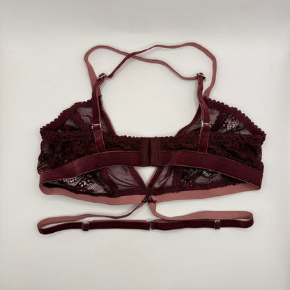 Lonely Burgundy Lace Bralette – 8C / 30C