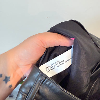 PAGANI Pants Black Faux Leather - Size 6