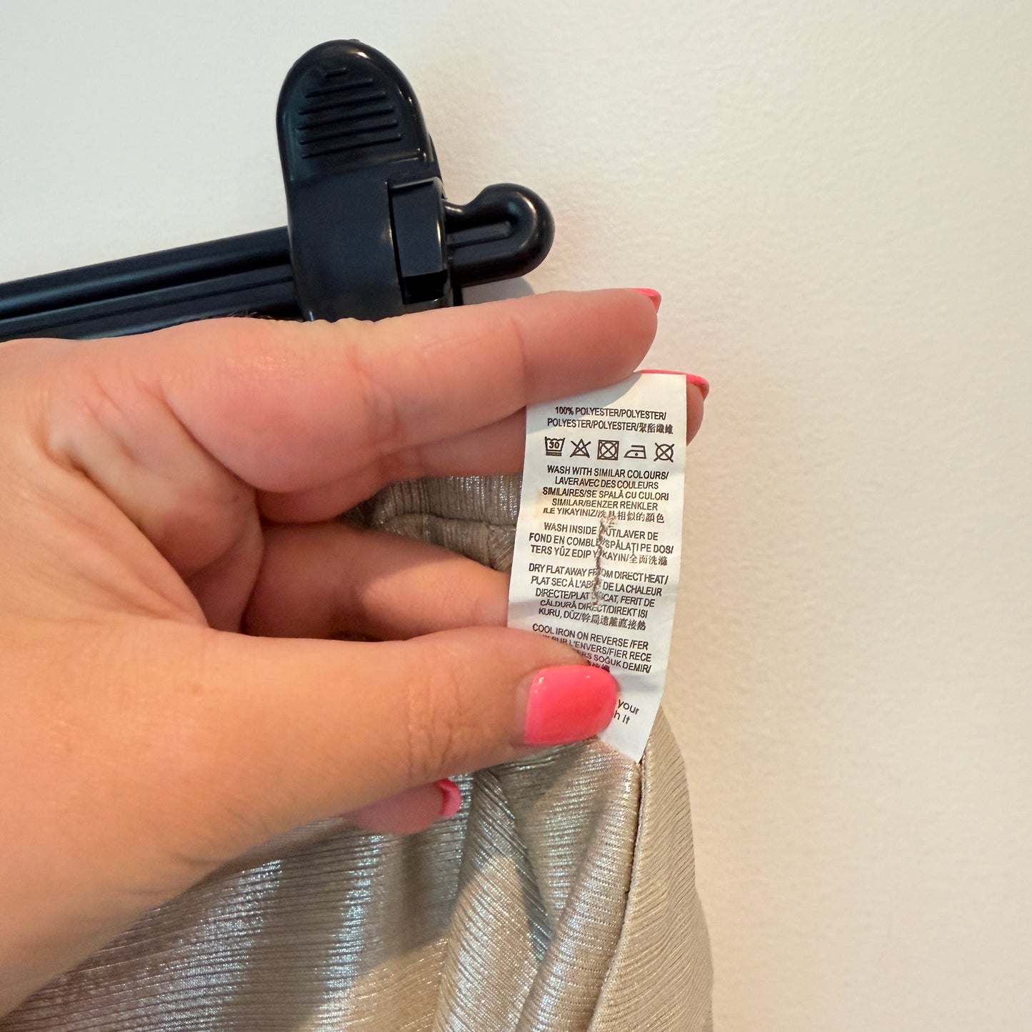 Missguided Size 10 Gold Metallic Wrap-Style Crop Top