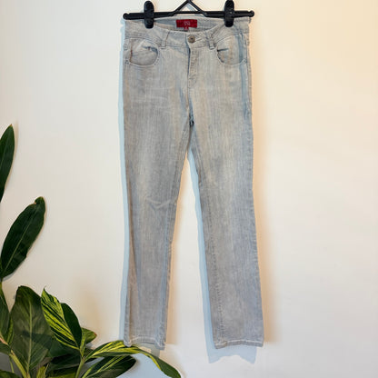 O.SA Size M Gray Straight-Leg Jeans