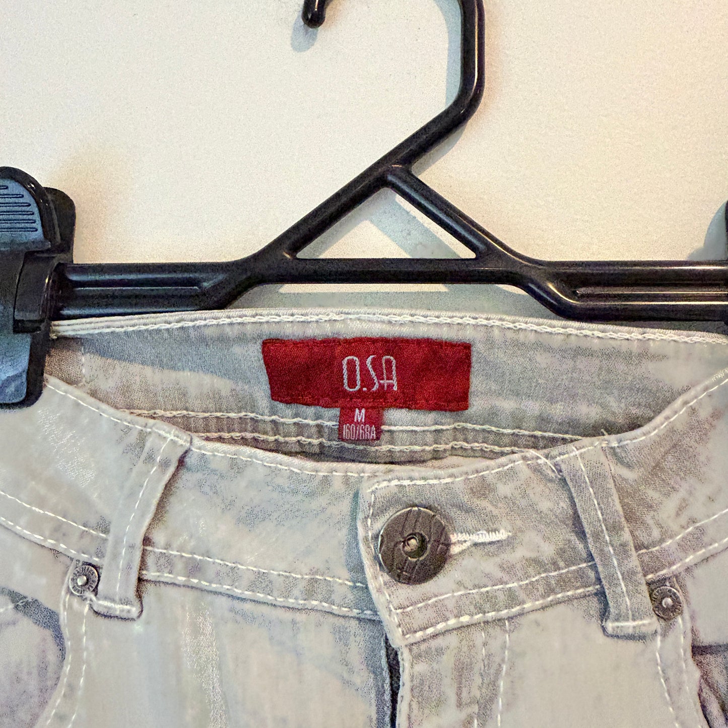 O.SA Size M Gray Straight-Leg Jeans