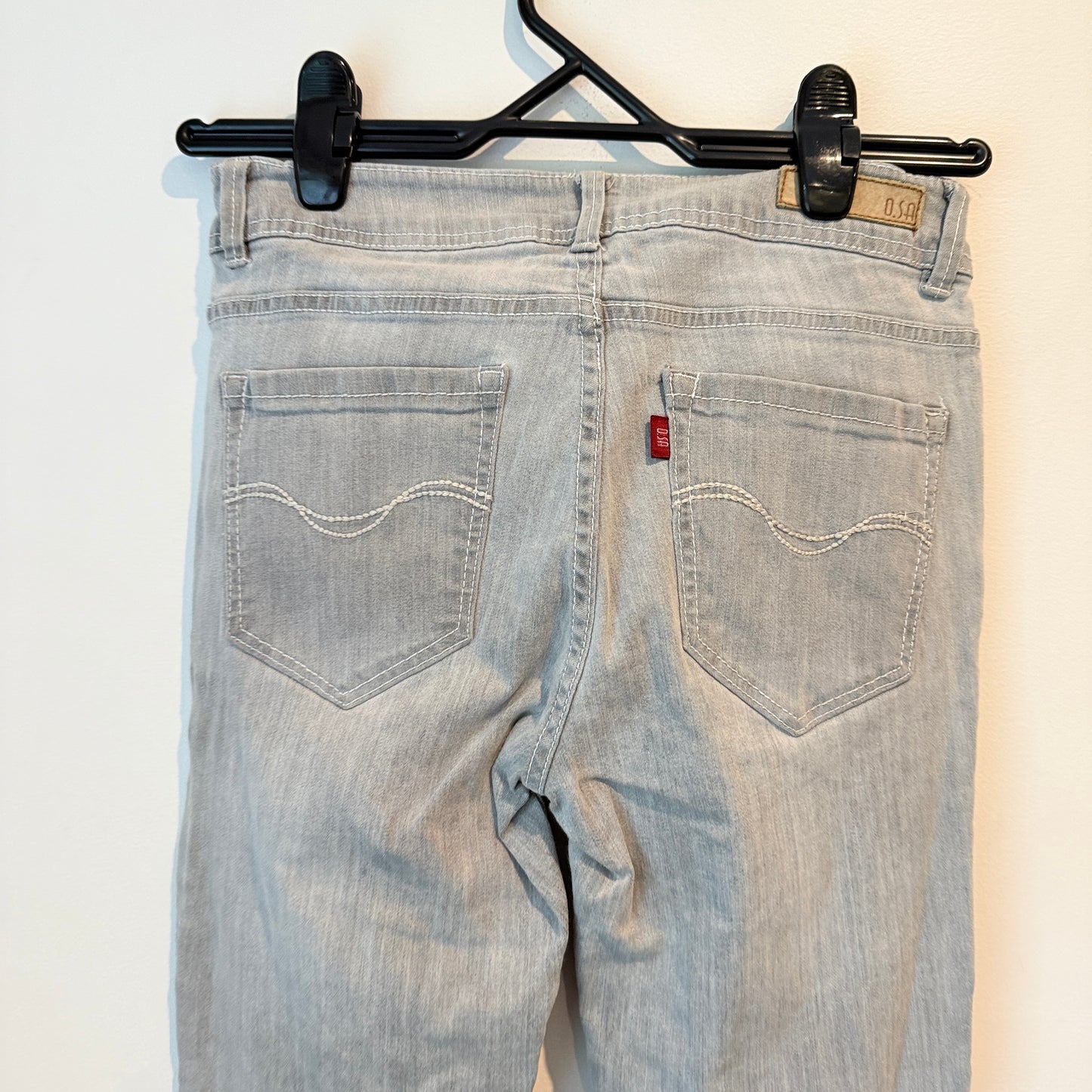 O.SA Size M Gray Straight-Leg Jeans