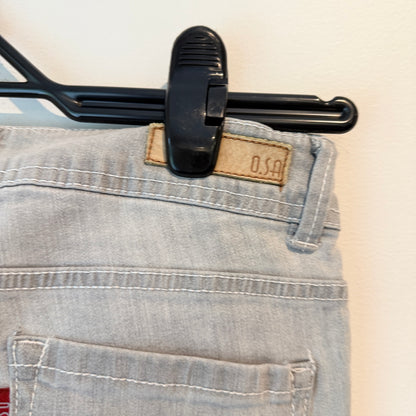 O.SA Size M Gray Straight-Leg Jeans