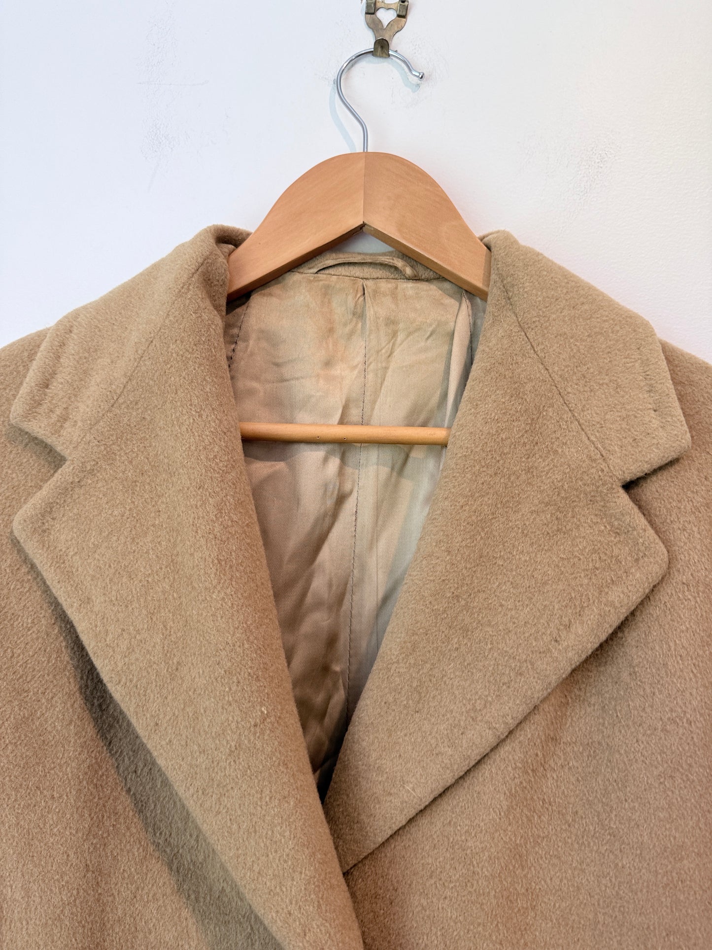 Camelhair Size U/Arm to U/Arm 58cm Vintage-Style Long Coat