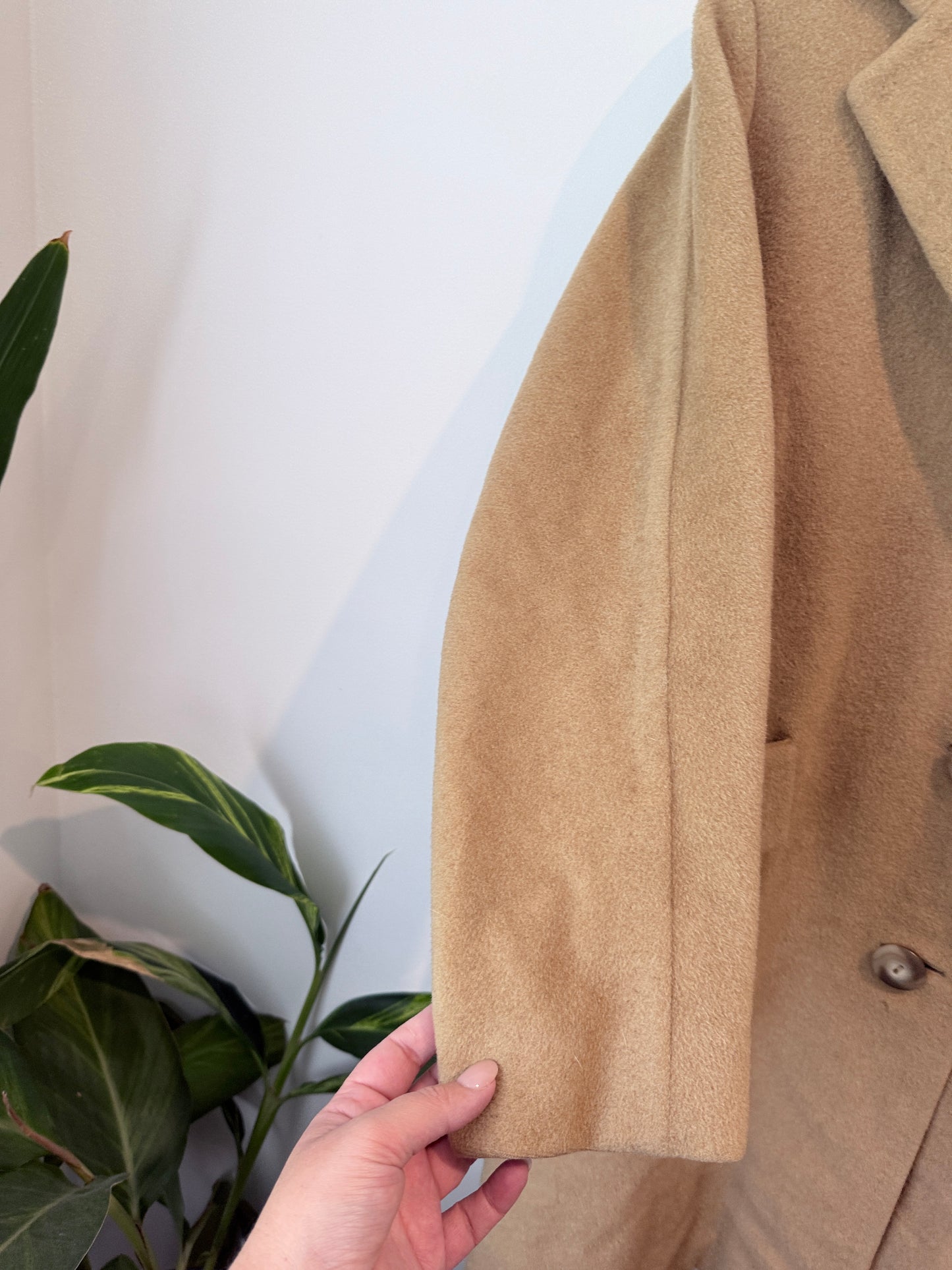 Camelhair Size U/Arm to U/Arm 58cm Vintage-Style Long Coat