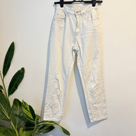 Cotton On Size 6 White Slim-Leg Denim Jeans