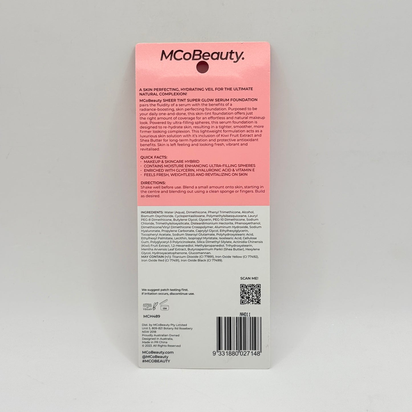 MCoBeauty Sheer Tint Super Glow Serum Foundation 30ml