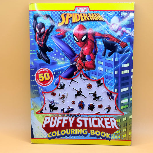Marvel Spider-Man Puffy Sticker Colouring Book