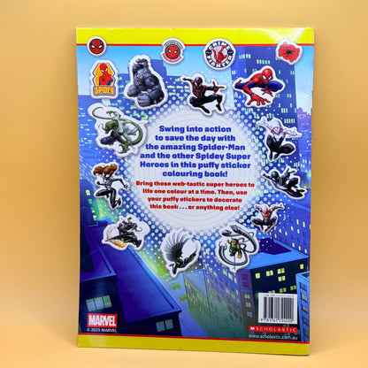 Marvel Spider-Man Puffy Sticker Colouring Book