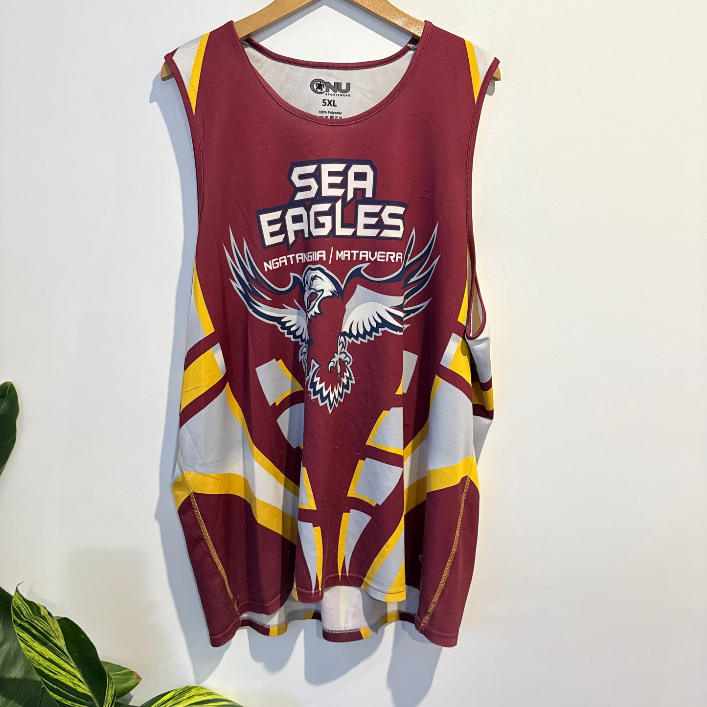 ONU Sportswear Sea Eagles Ngatangiia Matavera Singlet Maroon - 5XL