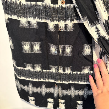 Trenery Sleeveless Blouse Top Black White - XXS