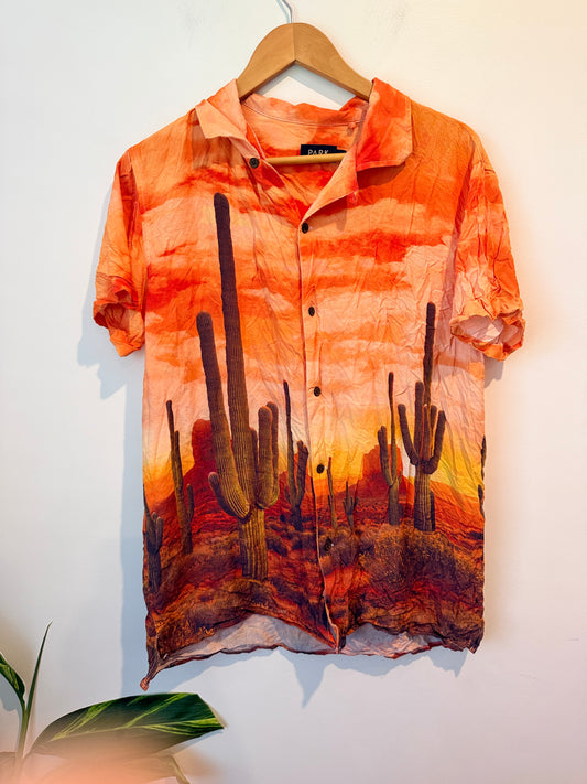 Park Size XS Vibrant Cactus Desert Print Top