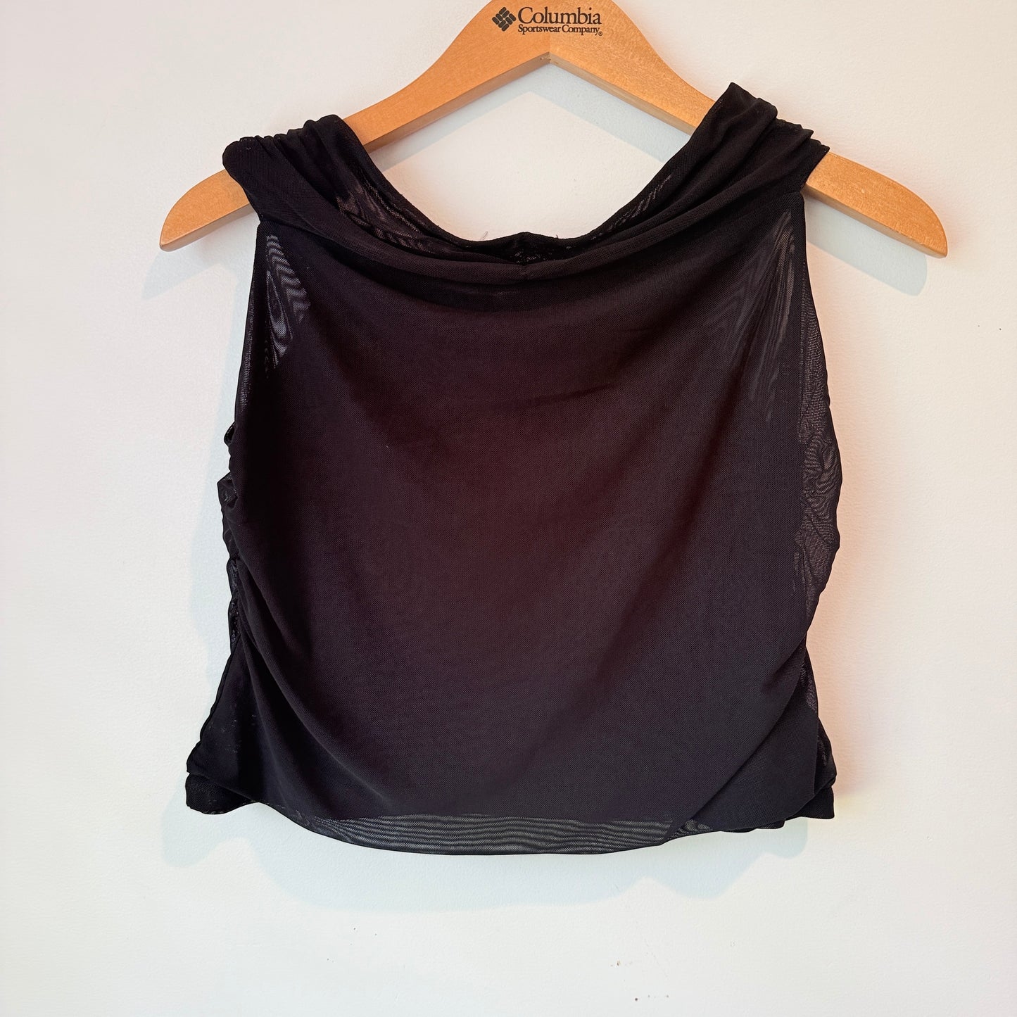 Glassons Black Sleeveless Mesh Layering Top – Size M