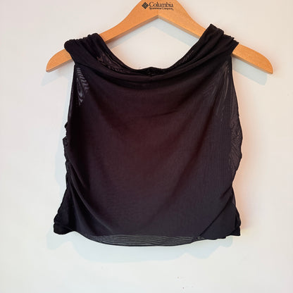 Glassons Black Sleeveless Mesh Layering Top – Size M