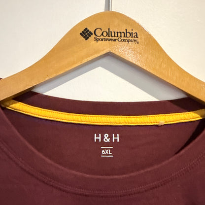 H&H Short Sleeve T-Shirt Maroon Aotearoa Graphic - 6XL