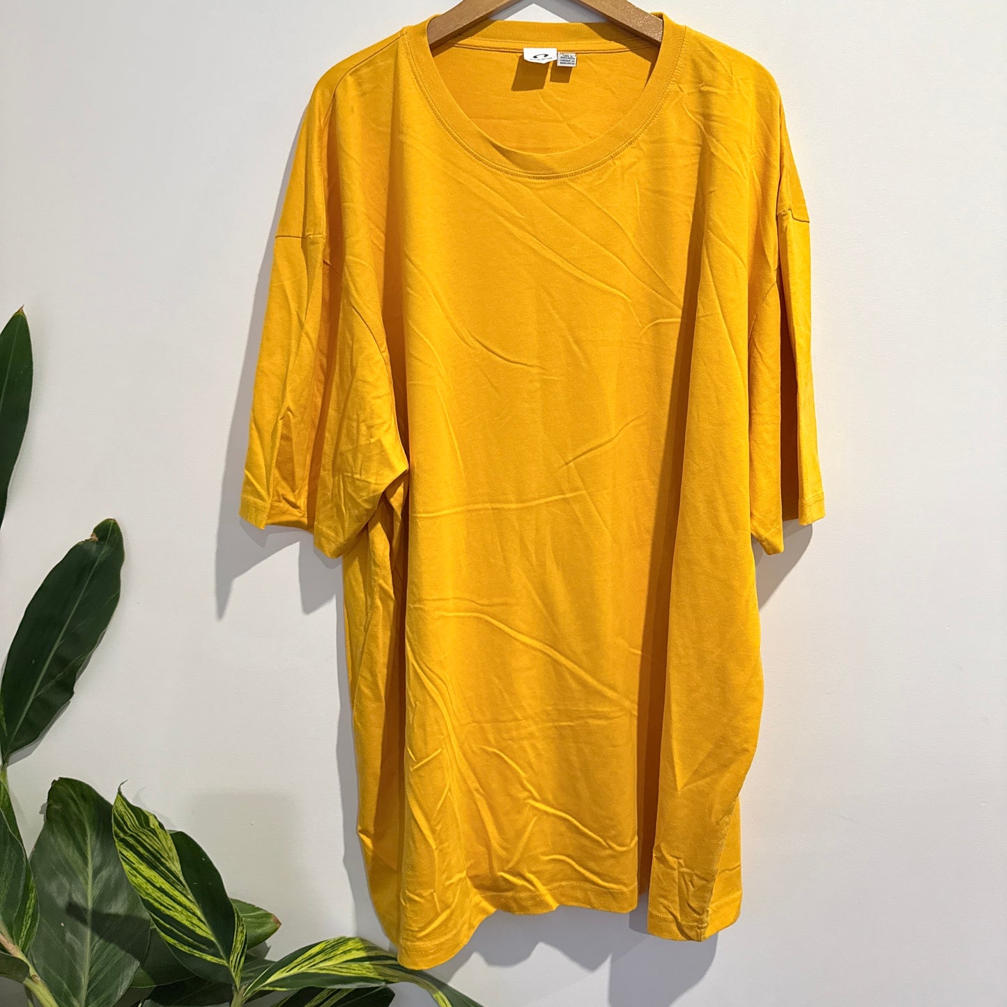 Men's Collection Basic Cotton Crew Neck Tee Golden Yellow - 5XL
