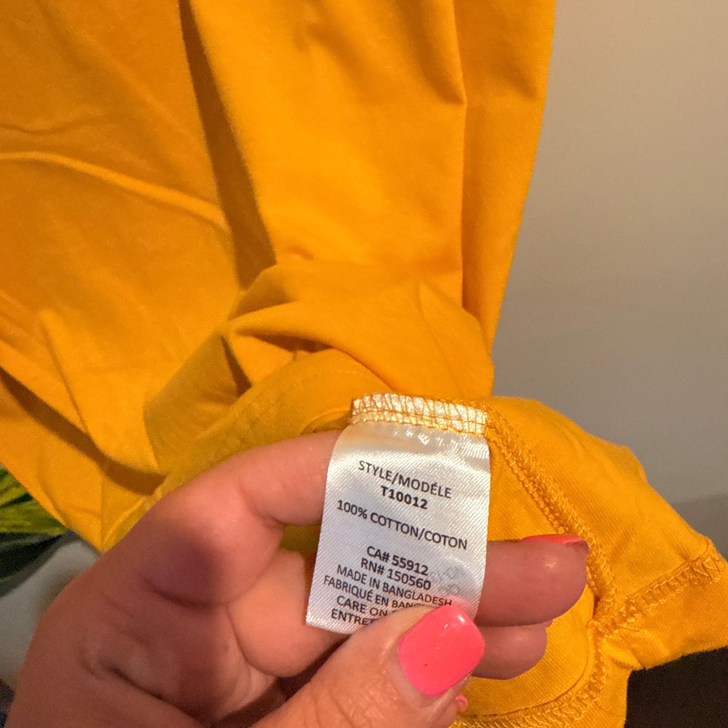 Men's Collection Basic Cotton Crew Neck Tee Golden Yellow - 5XL