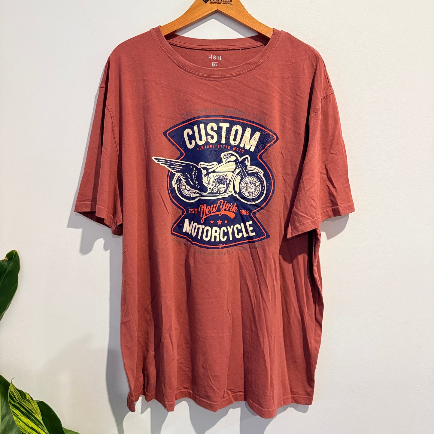 H&H Custom Motorcycle Graphic Tee Dusty Red - 5XL