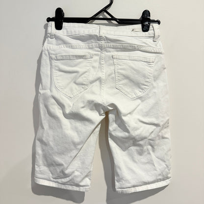 News Denim White Denim Shorts - 10