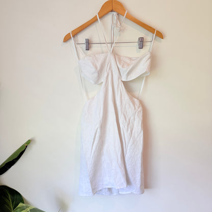 Glassons White Halter Cut-Out Dress Size 10