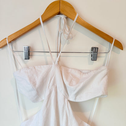 Glassons White Halter Cut-Out Dress Size 10