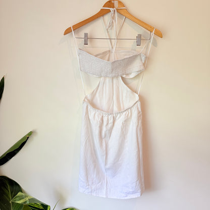 Glassons White Halter Cut-Out Dress Size 10