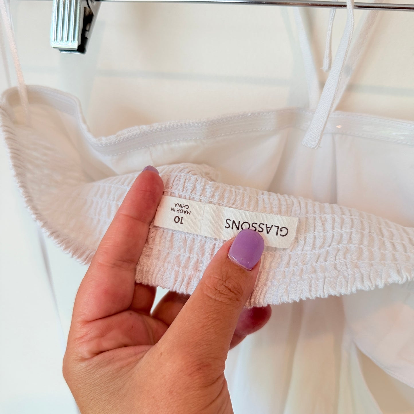 Glassons White Halter Cut-Out Dress Size 10