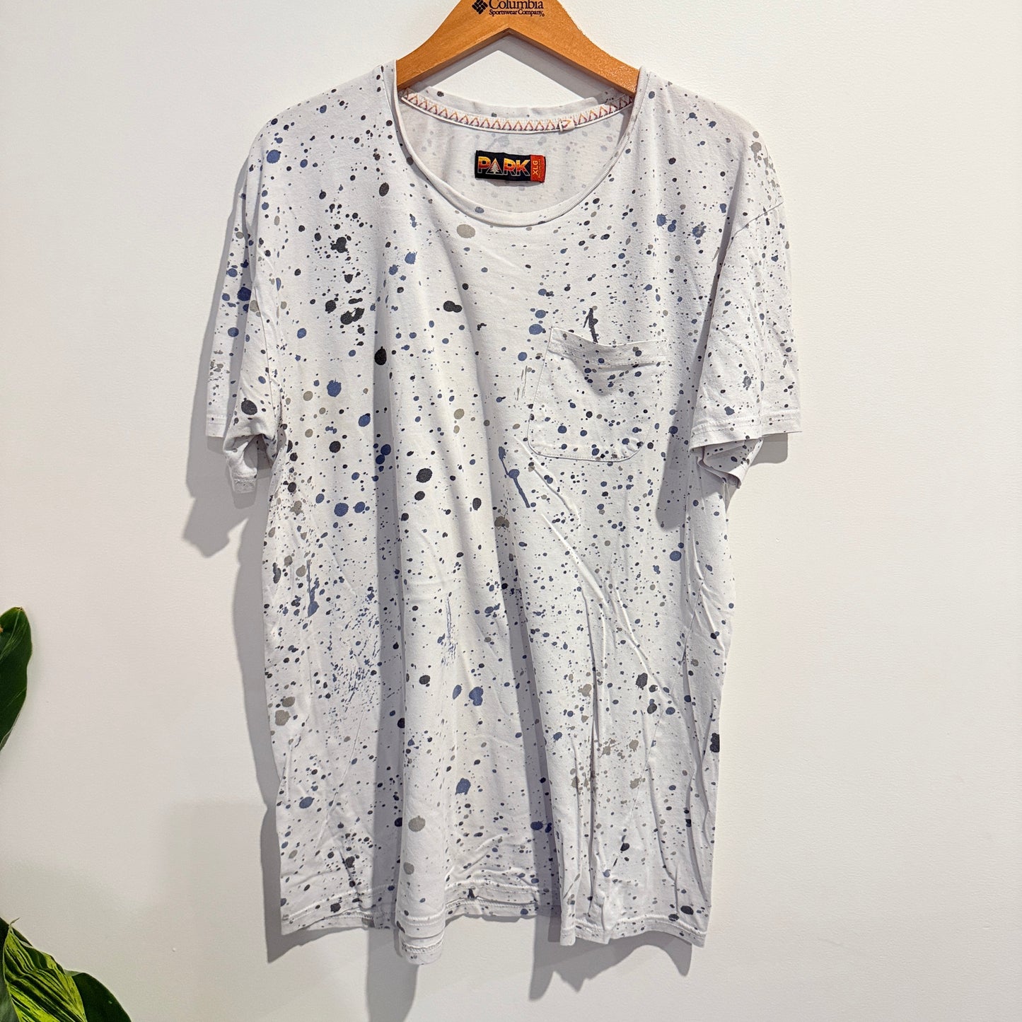 Park Paint Splatter Pocket Tee White - XLG