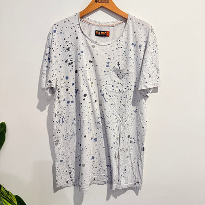 Park Paint Splatter Pocket Tee White - XLG