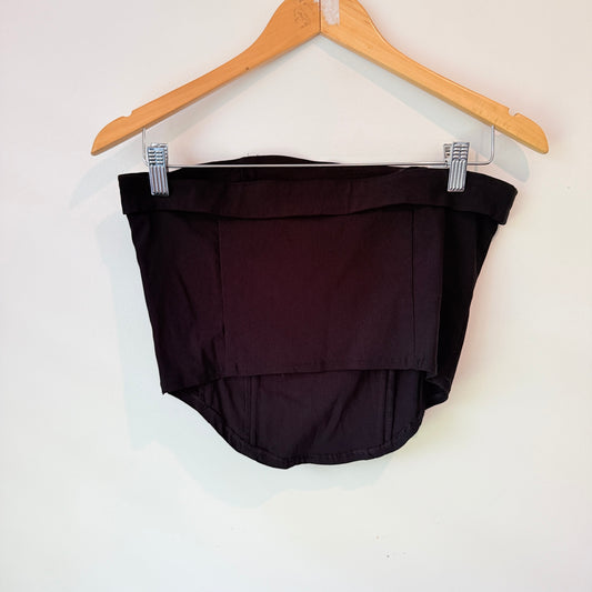 Glassons Black Corset-Style Bustier Top Size 10