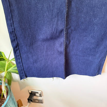 Glassons Dark Blue Denim Midi Skirt Size 10