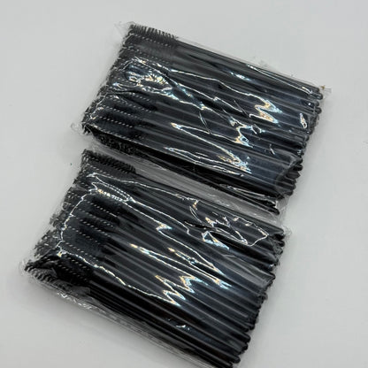 2 pack Mascara Wands Eyelash Brushes (100 Brushes Total)