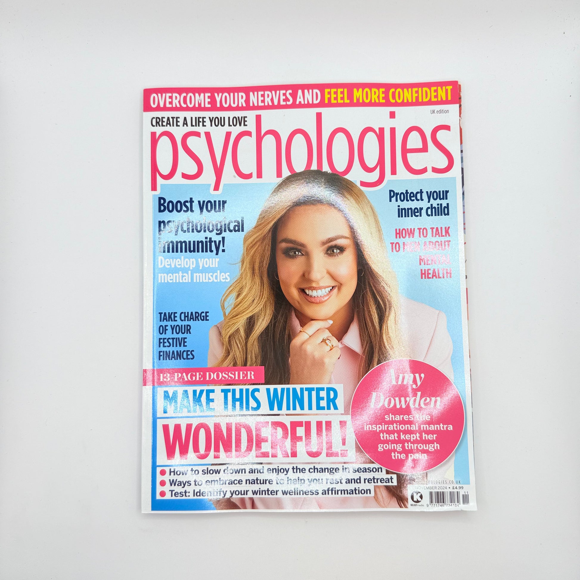 Psychologies magazine uk edition - nov 2024 - make this winter wonderful - amy dowden - consumer magazines printed media
