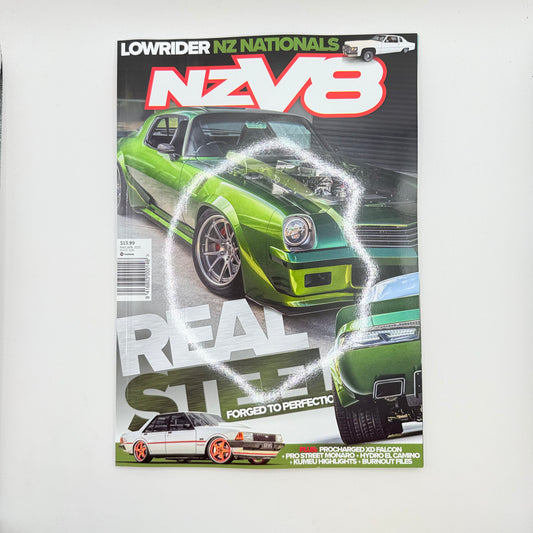 Nzv8 magazine - mar/aprl 25 - lowrider nz nationals - real steel - consumer magazines printed media