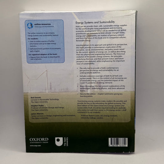 Energy Systems & Sustainability by Bob Everett, Stephen Peake, and James Warren