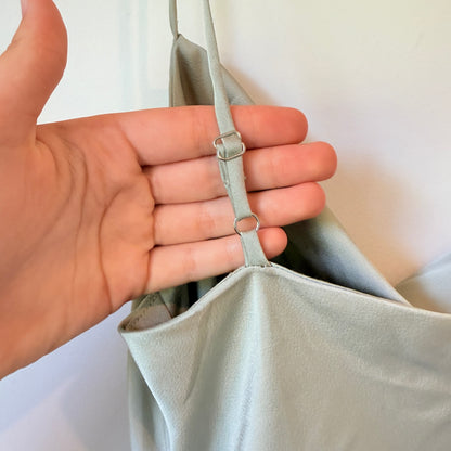 PAGANI Slip Dress Sage Green Cowl Neck - Size 8