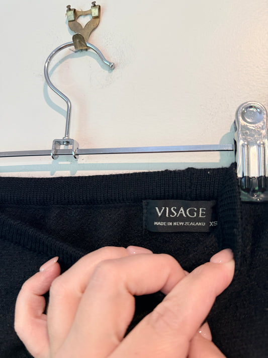 Visage (NZ Made) Size XS Waist 68cm 100% Merino Wool Skirt