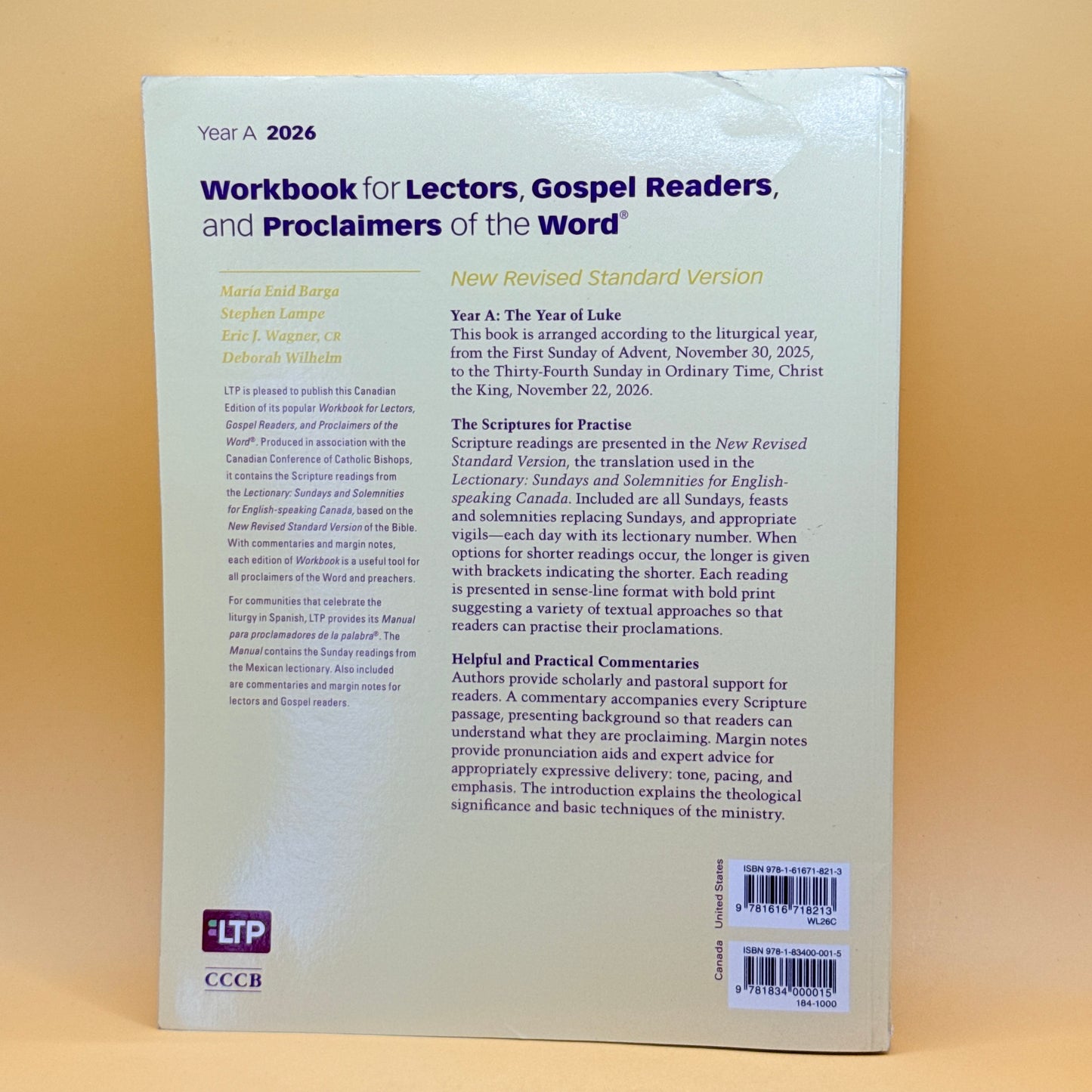 2026 Workbook for Lectors, Gospel Readers, and Proclaimers of the Word (Canadian Edition)