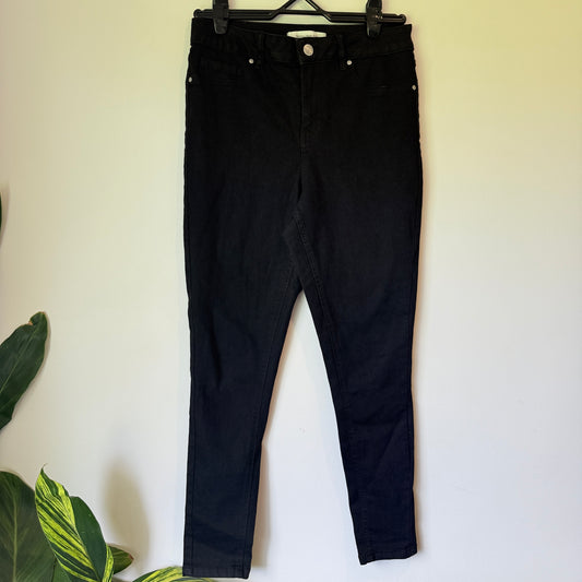 ANKO Skinny High Rise Black Jeans - Size 12