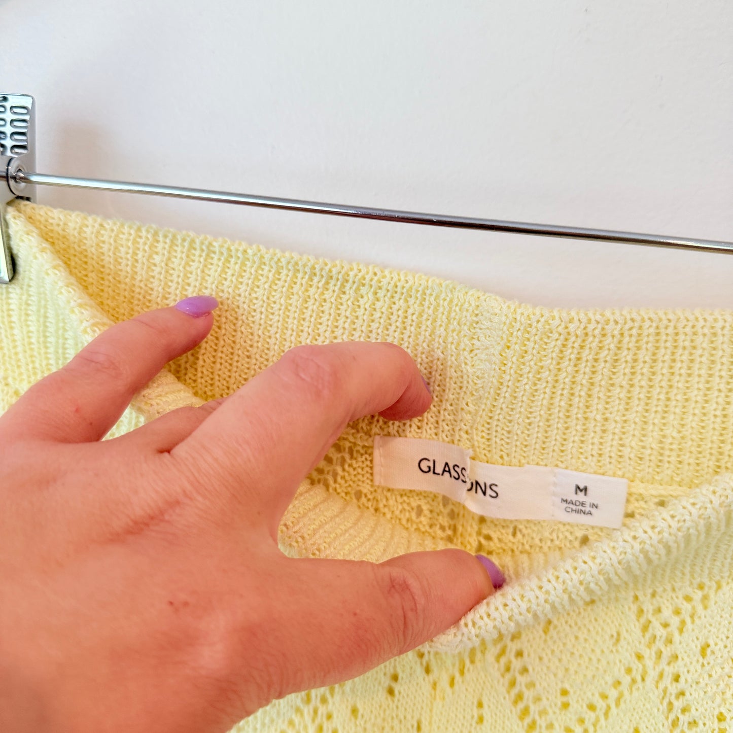 Glassons Yellow Knit Wide-Leg Pants – Size M