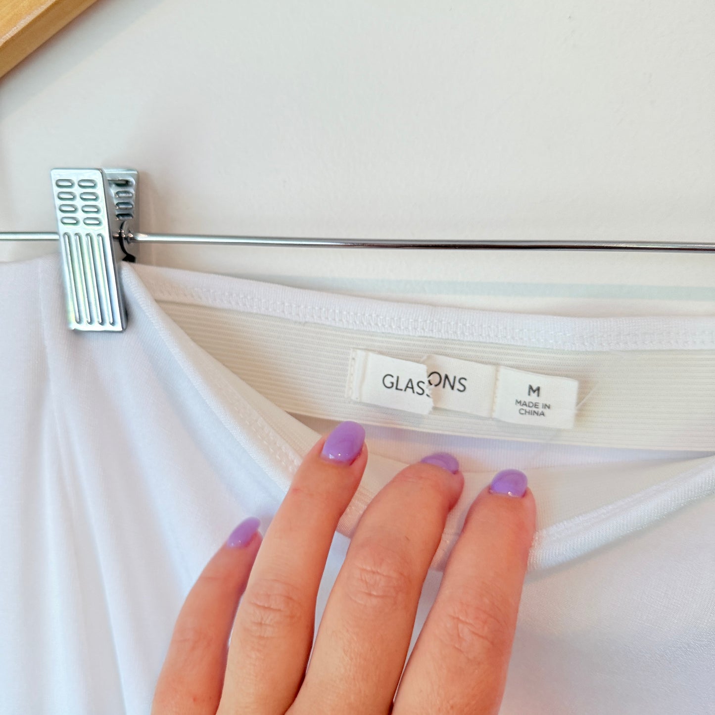 Glassons White Ruched Maxi Skirt Size M