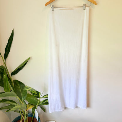 Glassons White Ruched Maxi Skirt Size M